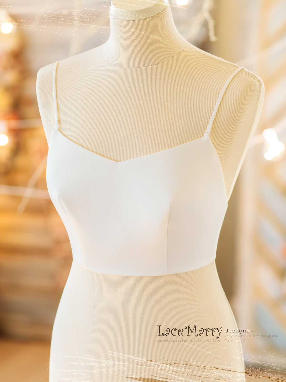 ASTRA #2 / Short Length Bridal Bustier with Extra Thin Closure