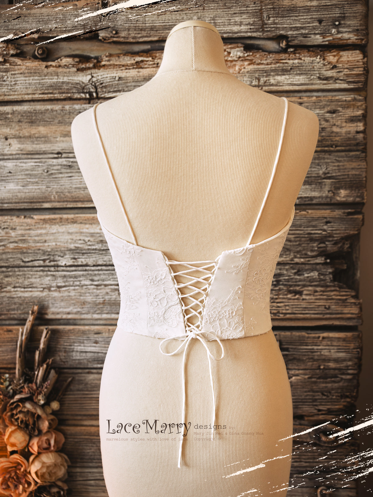 VALERIE #4 / Bustier with Sweetheart Neckline and Romantic Lace Cover