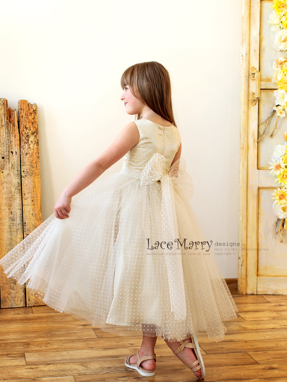 Flower Girl Dress with Big Bow
