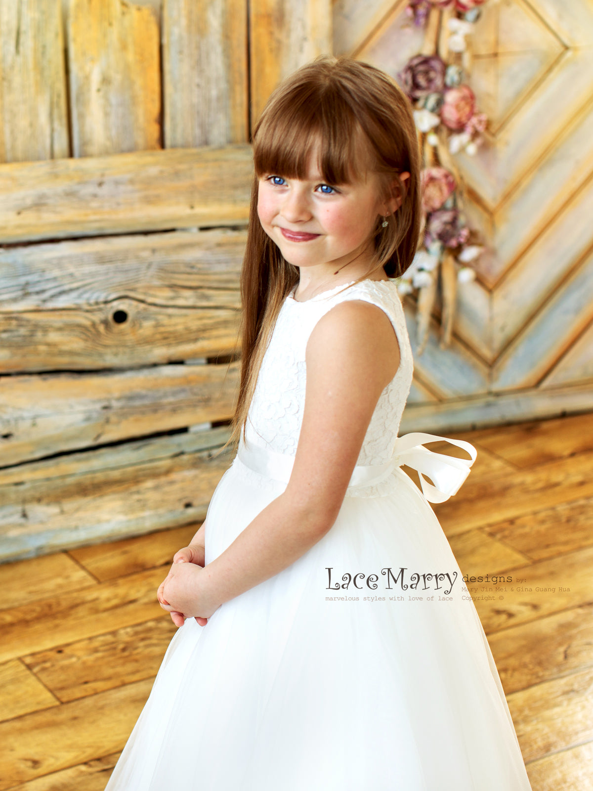Little Princess Dress in Ivory Color