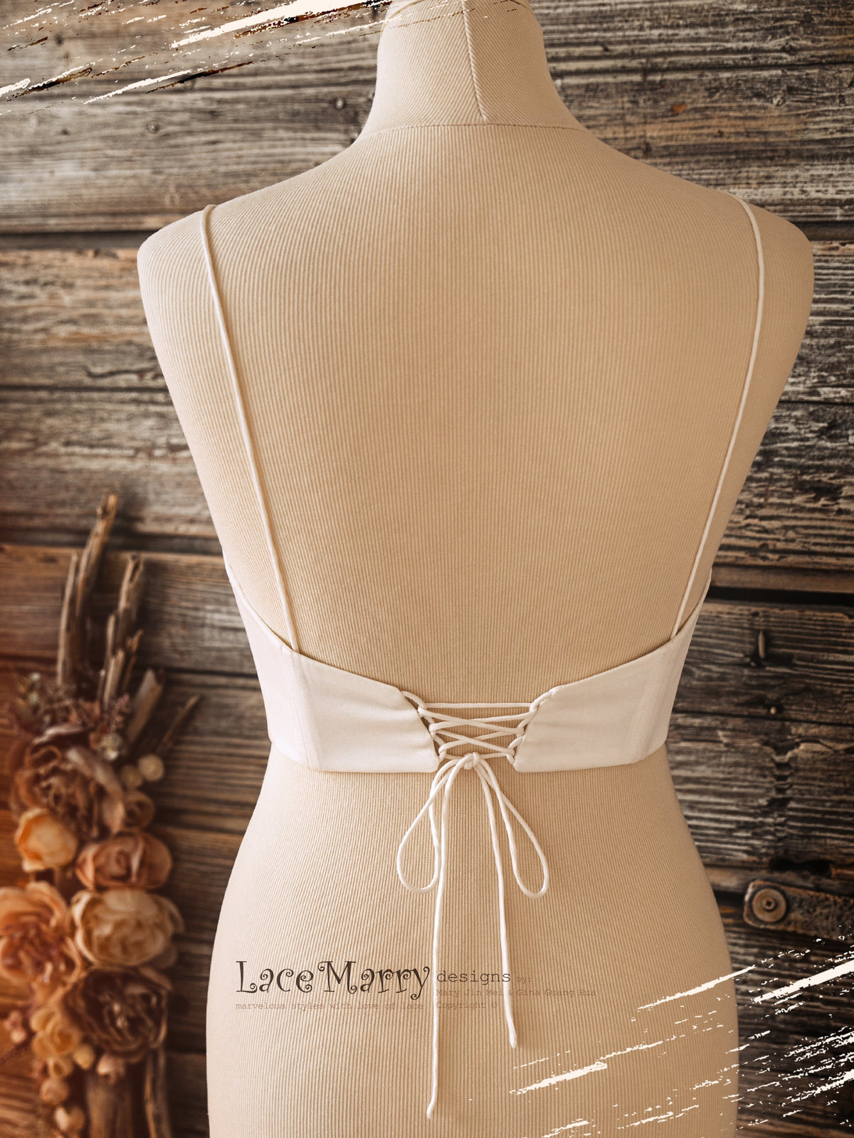 VALERIE #10 / Bridal Bustier with Visible Boning