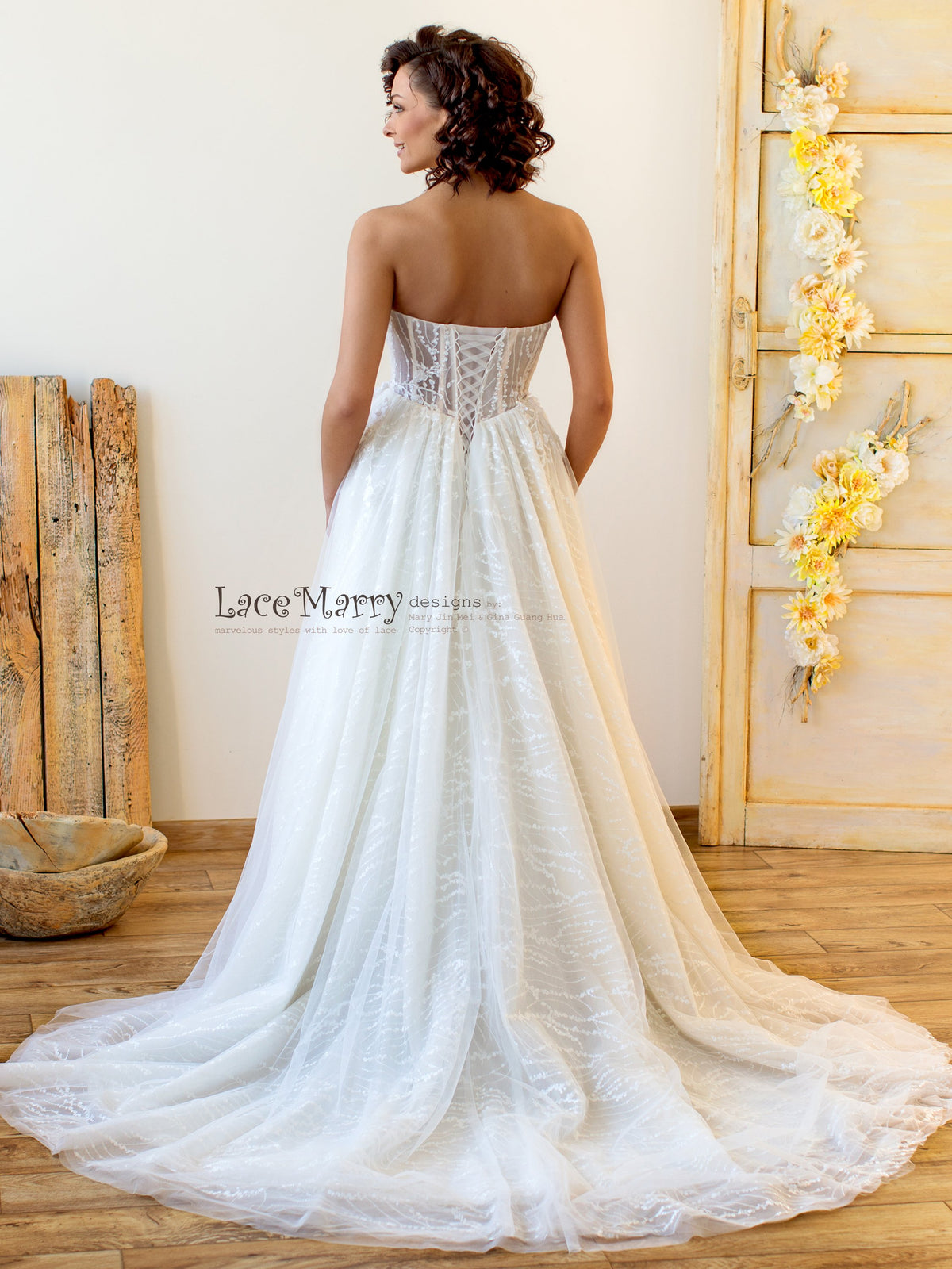 Corset Back Lace Wedding Dress