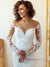 Fitted Wedding Dress with Long Lace Sleeves