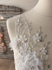 3D Lace and Beading Bridal Crop Top