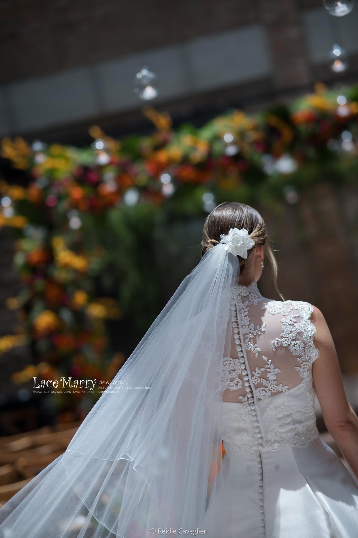 COETZEE / Qipao Neckline Bridal Lace Crop Top