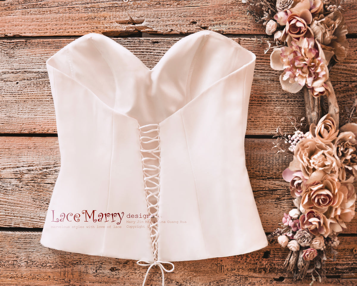 corset for underneath wedding dress VALERIE #3 / Bridal Corset with Sweetheart Neckline