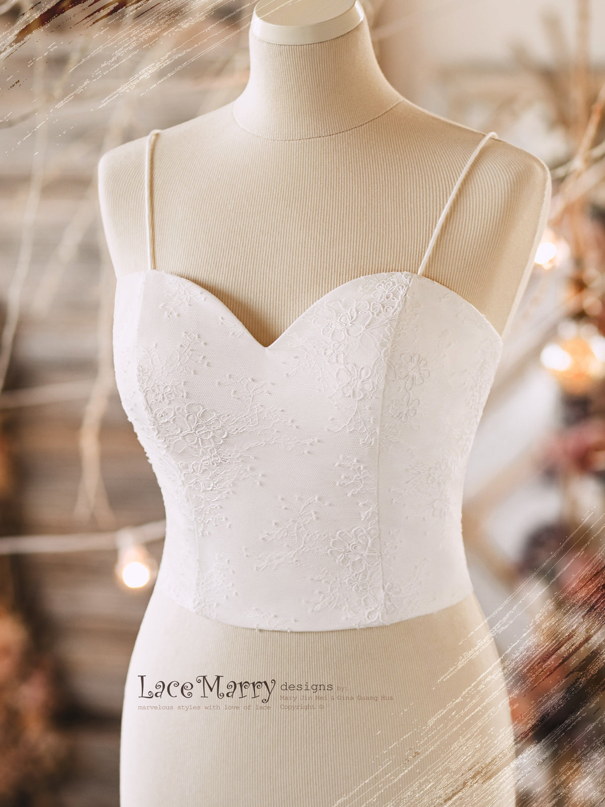 VALERIE #4 / Sweetheart Bustier with All Around Lace Layer