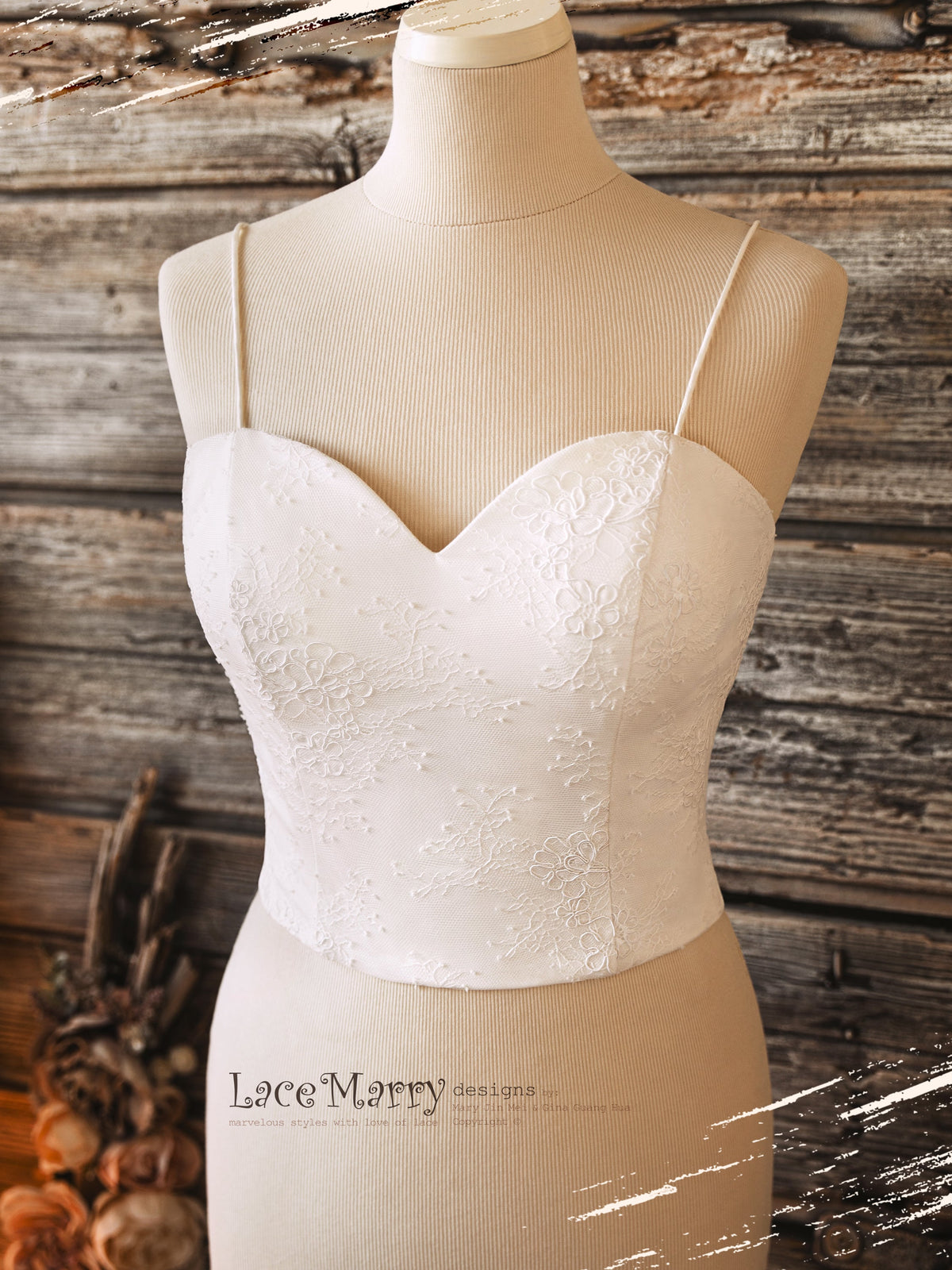 VALERIE #4 / Sweetheart Bustier with All Around Lace Layer