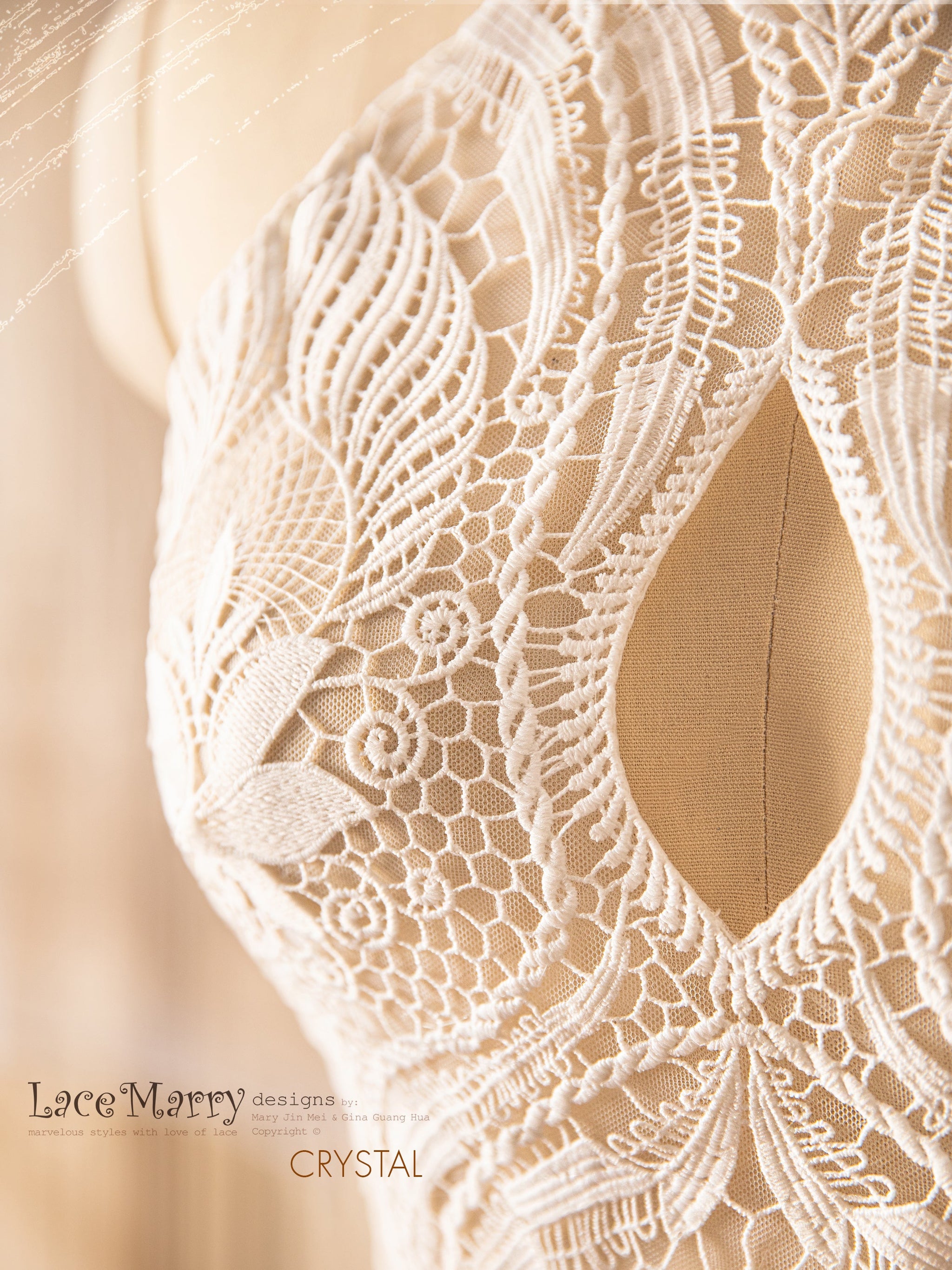CRYSTAL / Bridal Boho Lace Top from Macrame Lace - LaceMarry CRYSTAL / Bridal Boho Lace Top from Macrame Lace - LaceMarry