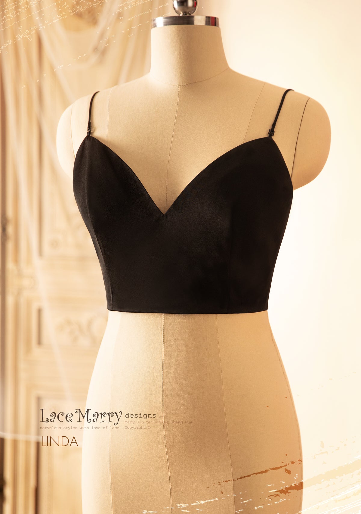 MILLINERY #3 / A Line Black Bridal Skirt with Multiple Layers