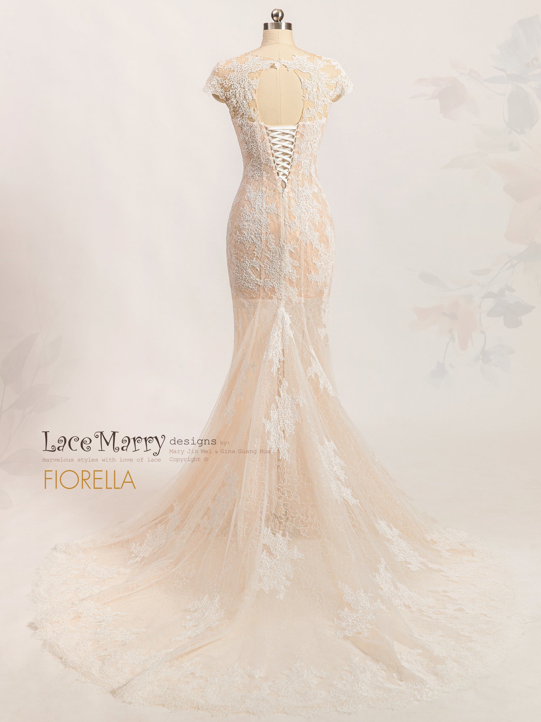 lace keyhole back dress Unveiling Sensuality: The Mesmerizing Magnetism of Open Back Wedding Dresses