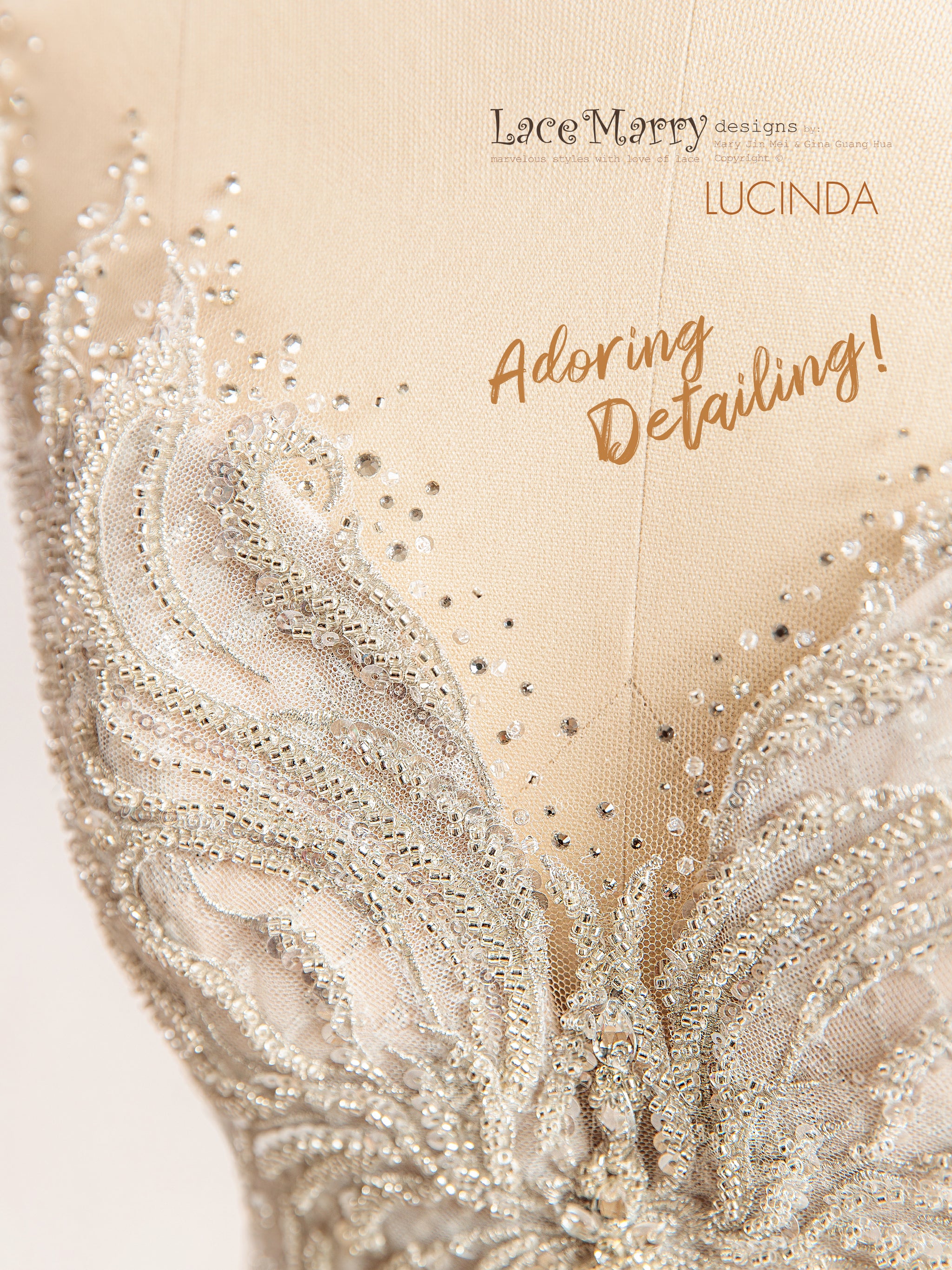 LUCINDA / Breathtaking Wedding Dress with Embellishment - LaceMarry LUCINDA / Breathtaking Wedding Dress with Embellishment - LaceMarry