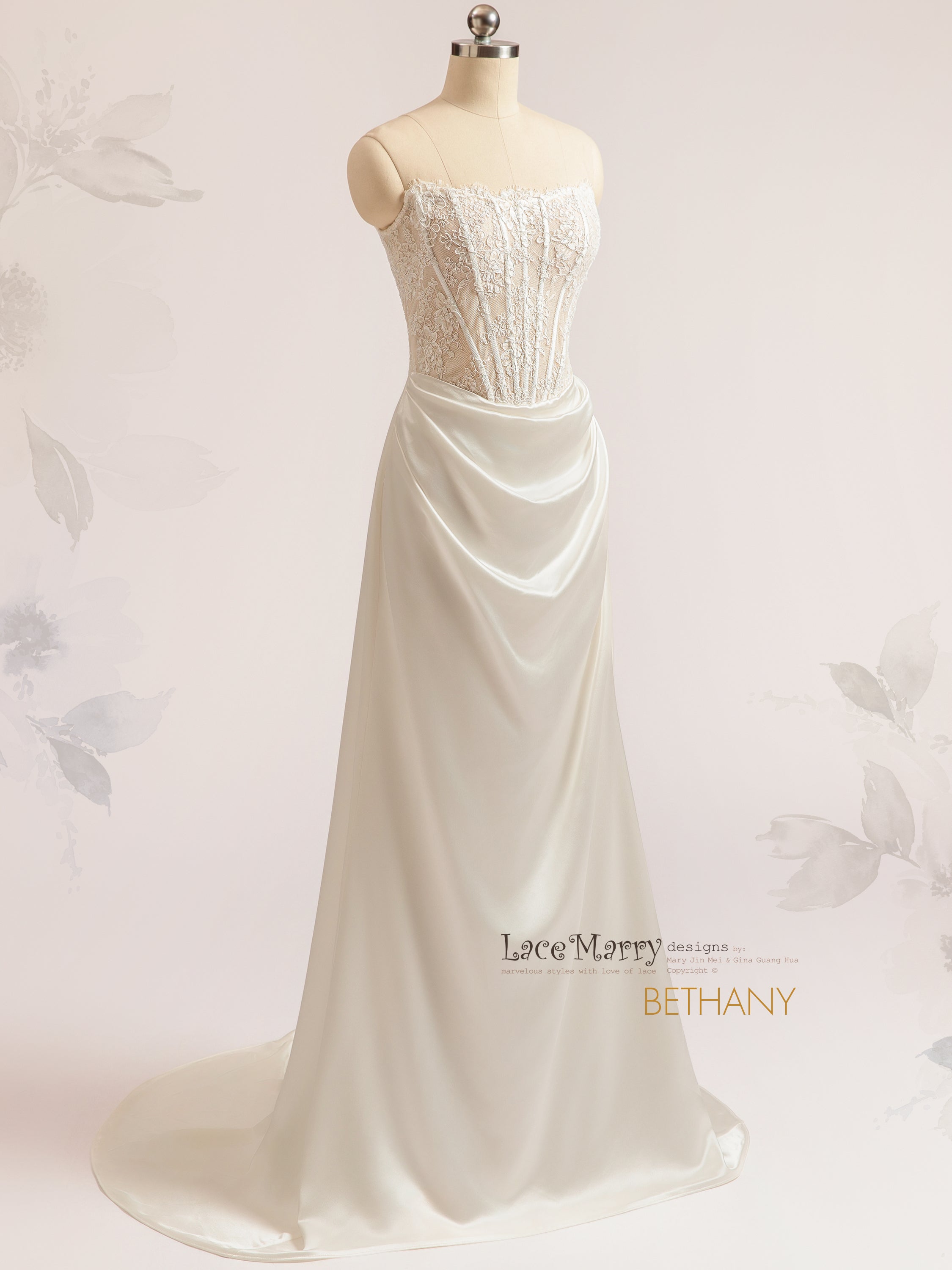 Lace Straps V Neck Mermaid Cheap Dresses For Wedding, WD397