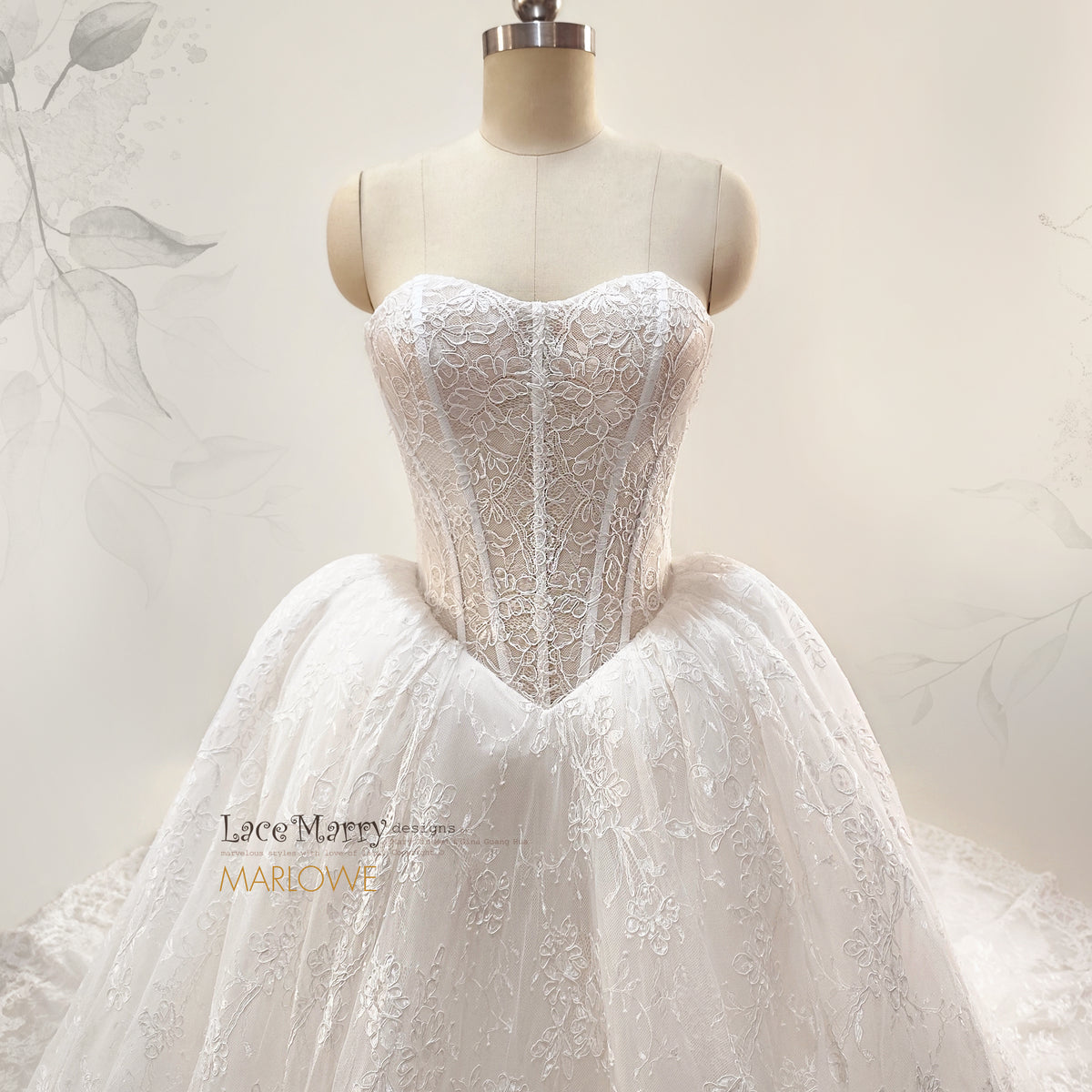 MARLOWE / Princess Wedding Dress with Basque Waist