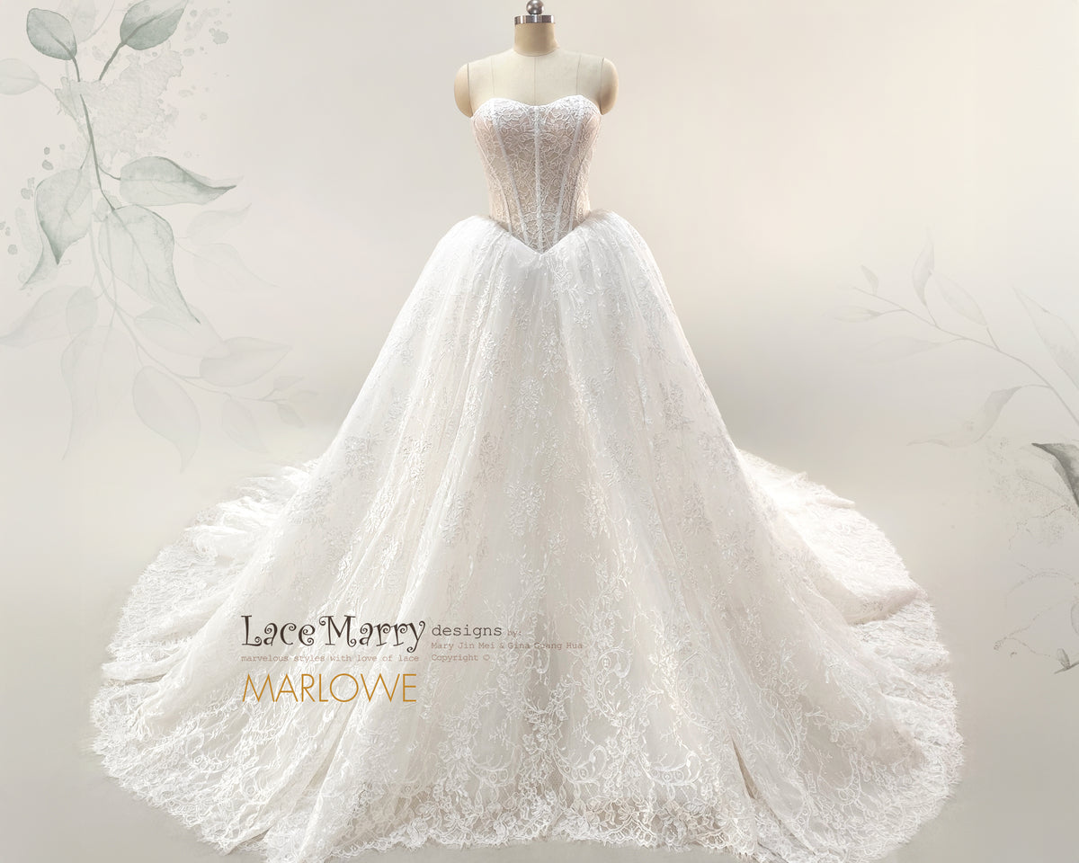 MARLOWE / Princess Wedding Dress with Basque Waist