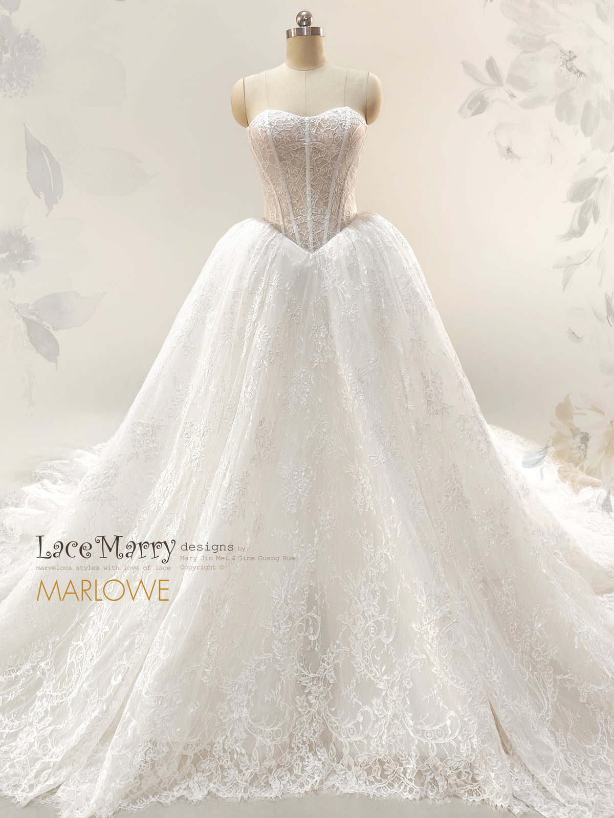 MARLOWE / Princess Wedding Dress with Basque Waist
