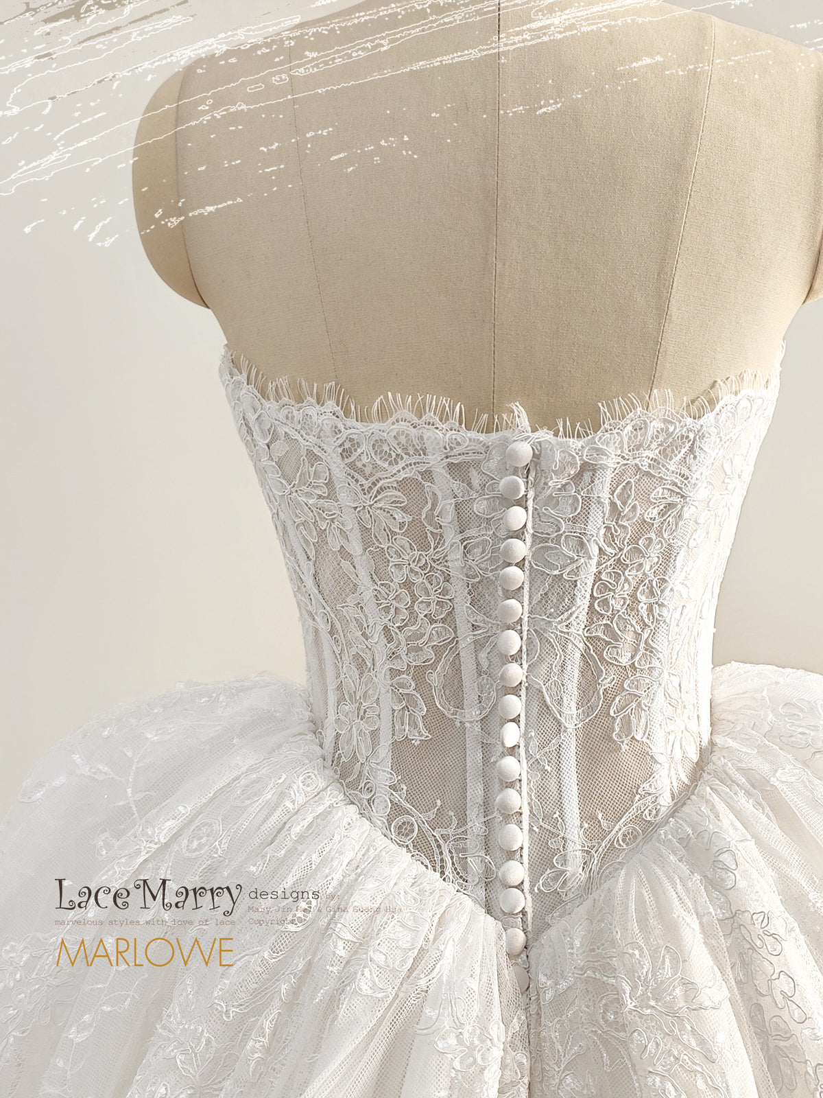 MARLOWE / Princess Wedding Dress with Basque Waist