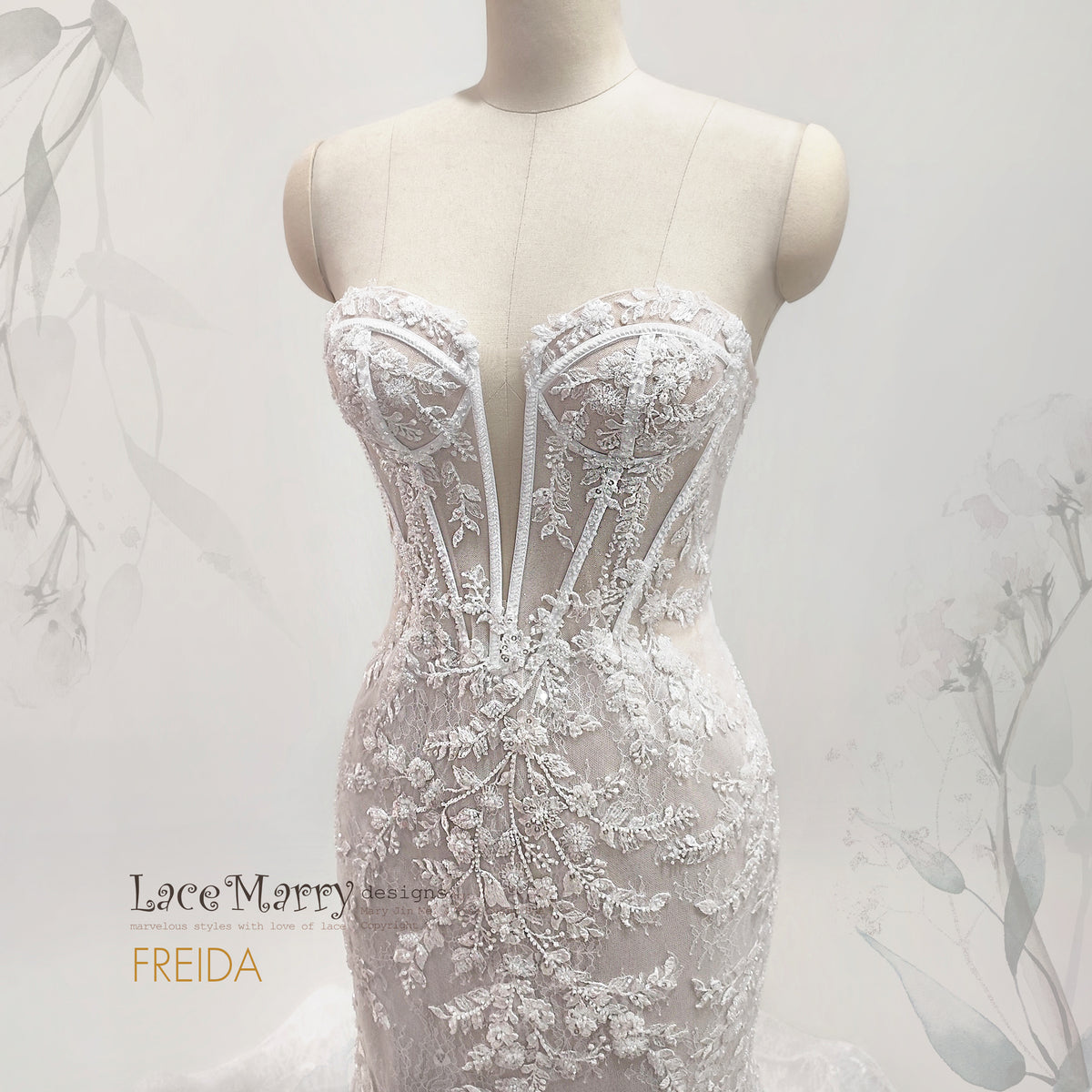 FREIDA / Strapless Mermaid Wedding Dress