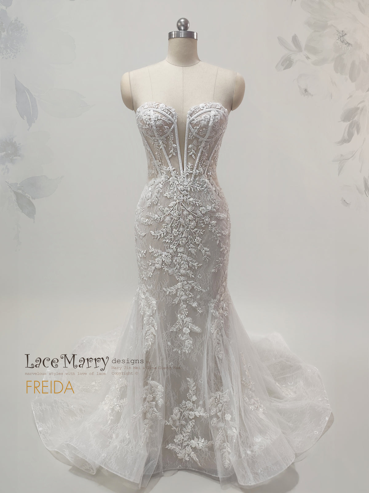 FREIDA / Strapless Mermaid Wedding Dress