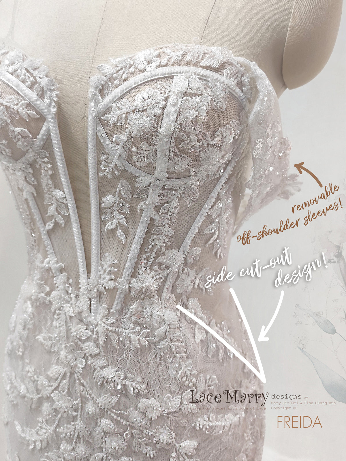 FREIDA / Strapless Mermaid Wedding Dress