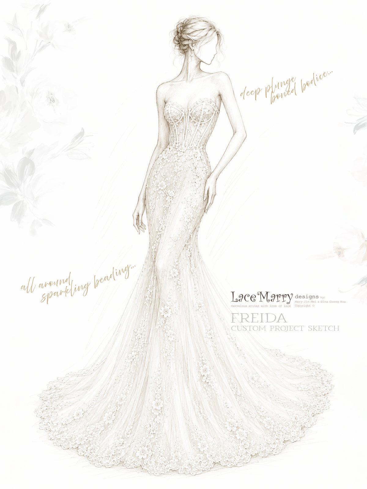 FREIDA / Strapless Mermaid Wedding Dress