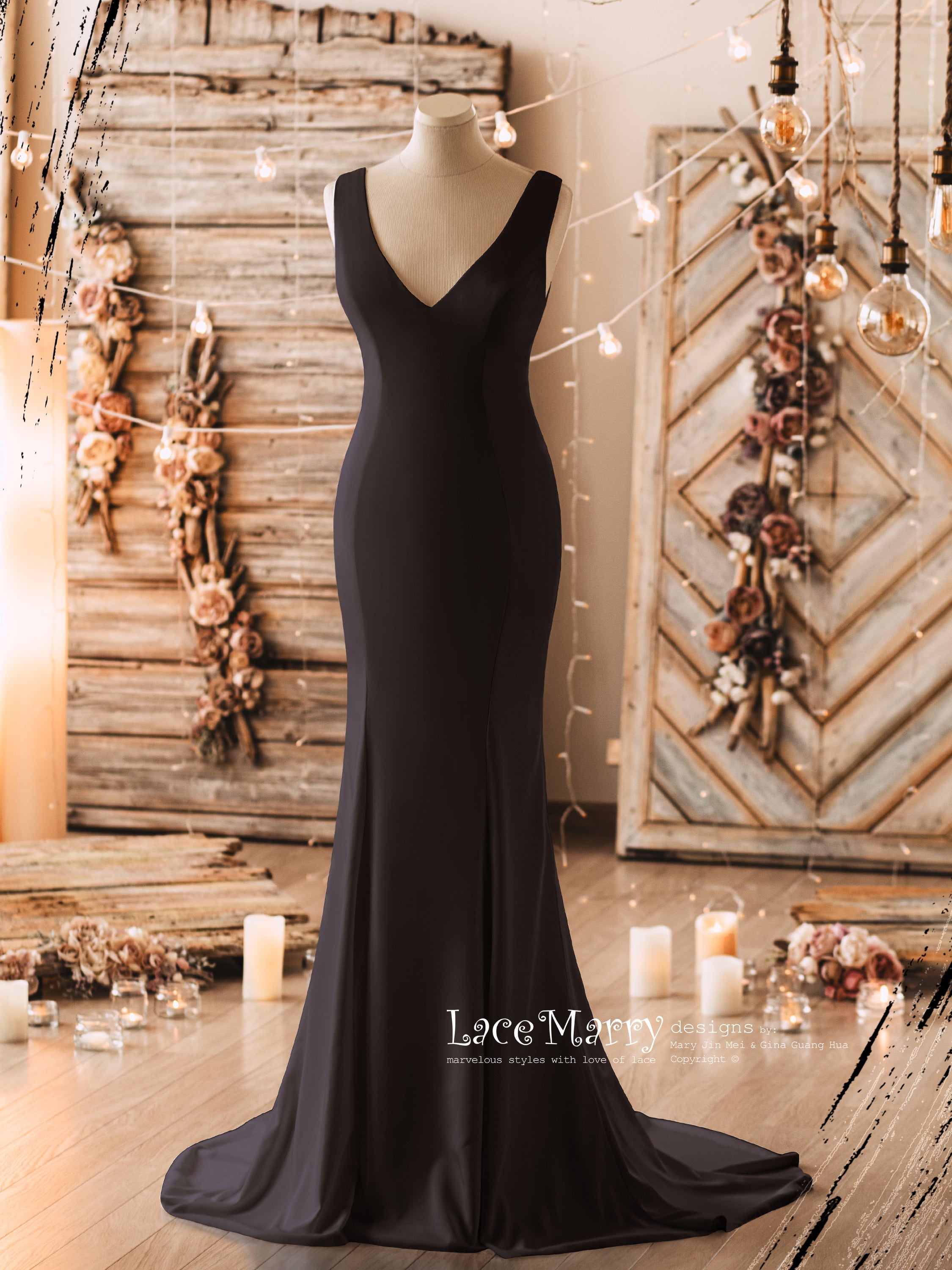 black dress for wedding CLEMENTINE / in Simple and Elegant Design Burnt Orange White Gingham supportive boning RESORT '26 COMING SOON COLOR:Amethyst