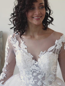 Princess Wedding Dress with Long Sleeves
