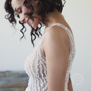 Sexy Wedding Dress with Elegant Beading