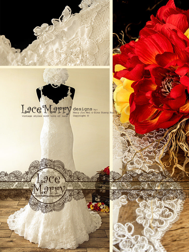 Trumpet Style Lace Wedding Dress