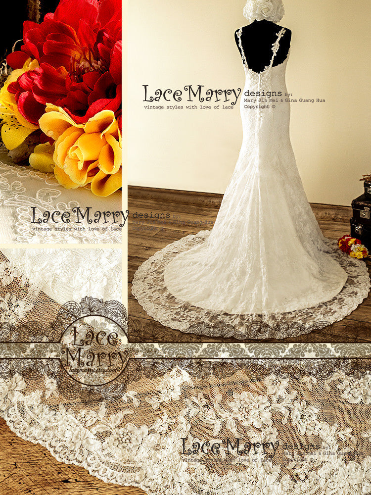 Lace Wedding Dress with Lace Straps