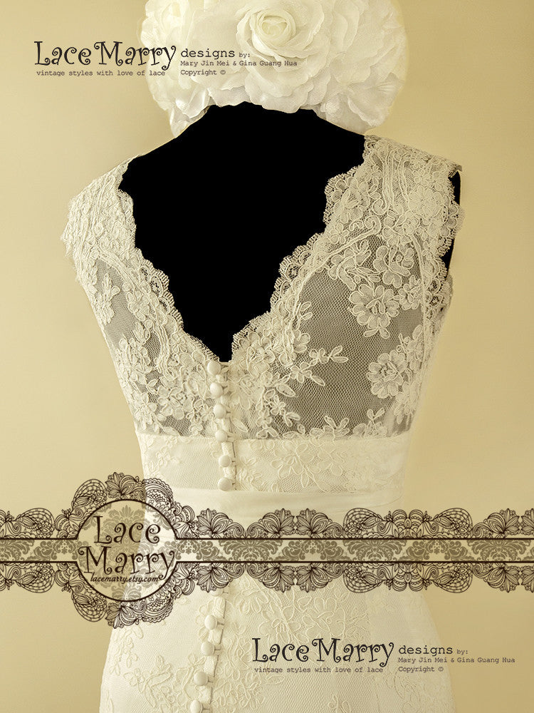Delicate Handmade Lace Wedding Dress