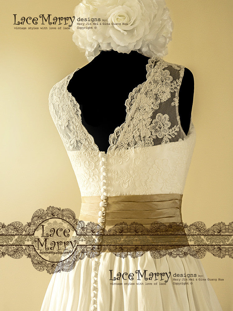 Handmade Vintage Inspired Lace Wedding Dress