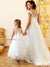 Lace and Tulle Flower Girl Dress with Big Bow