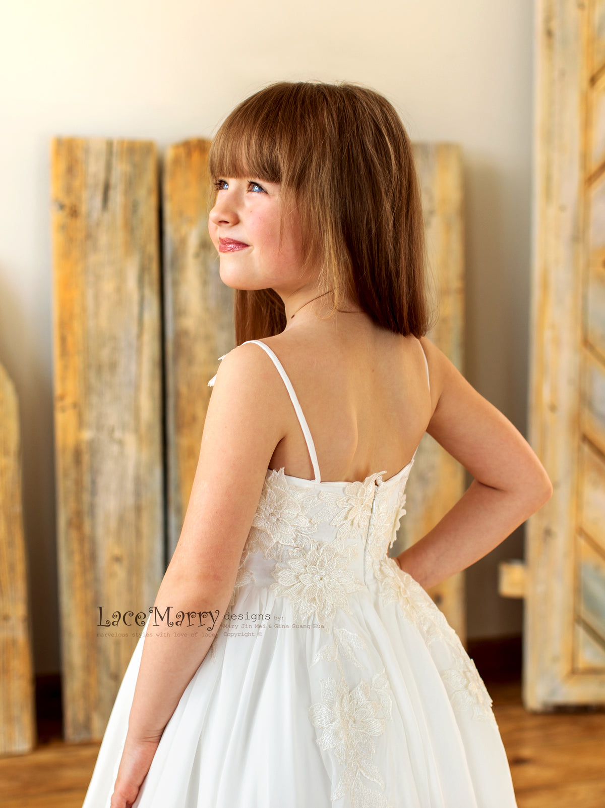 Flower Girl Dress with Straps
