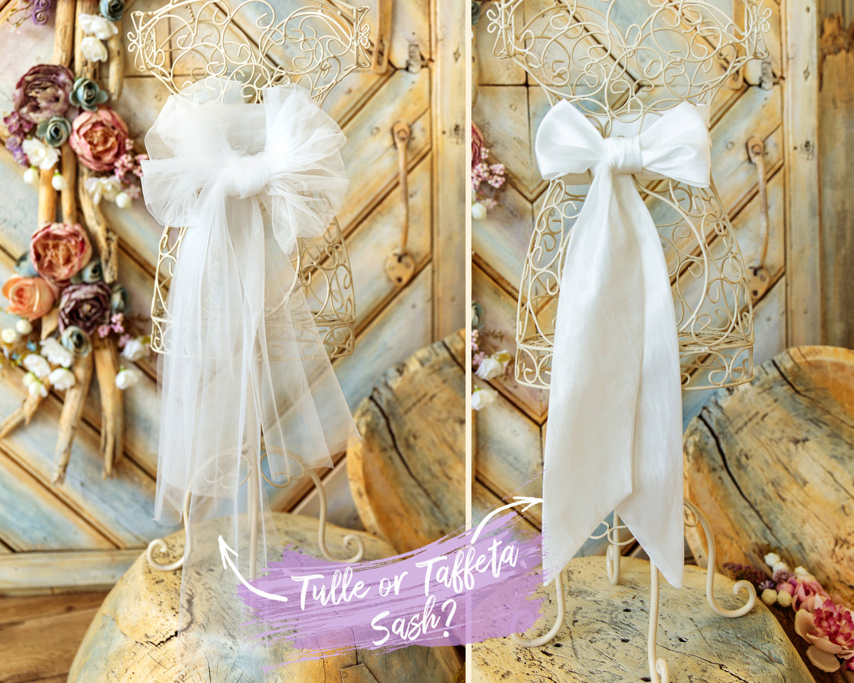 Tulle Sash for Flower Girl Dress