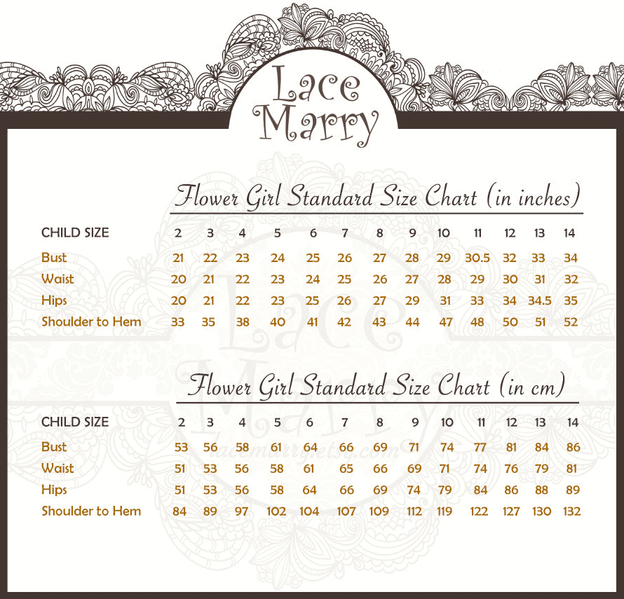 Flower Girl Size Chart