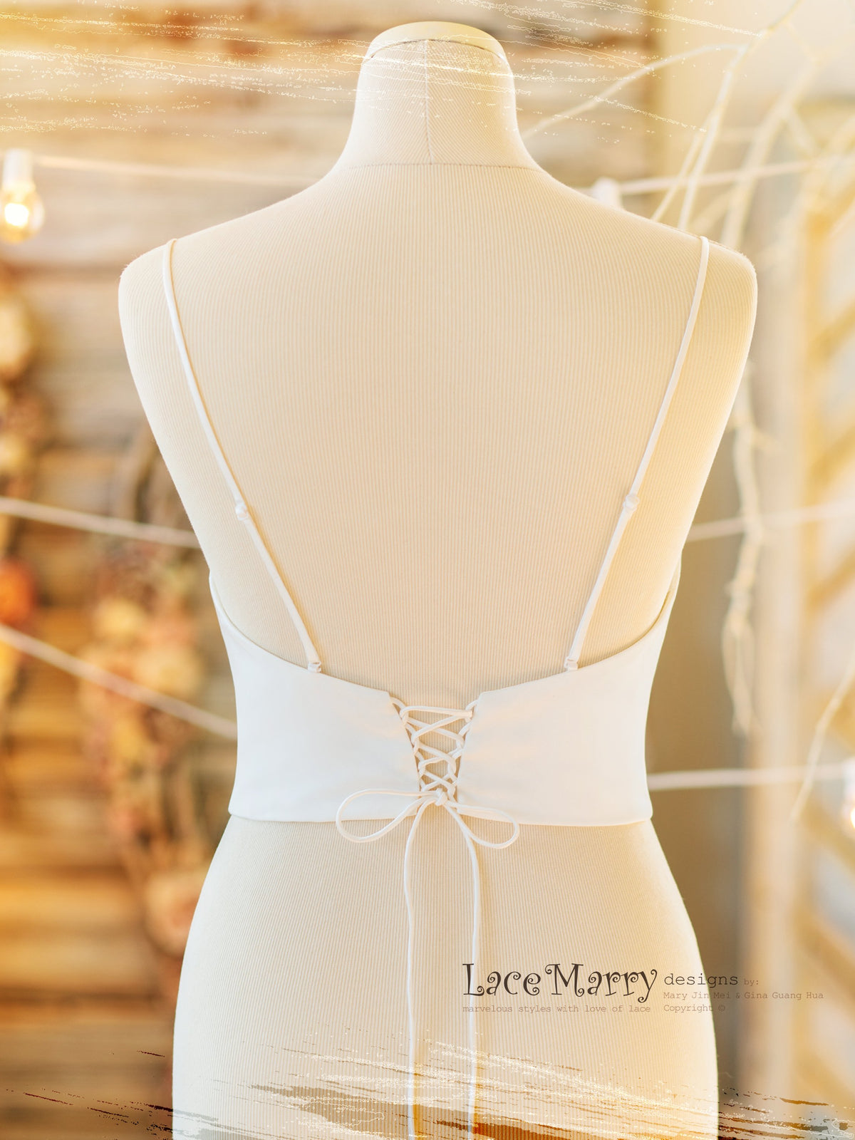 Low Cut Back Bridal Bustier