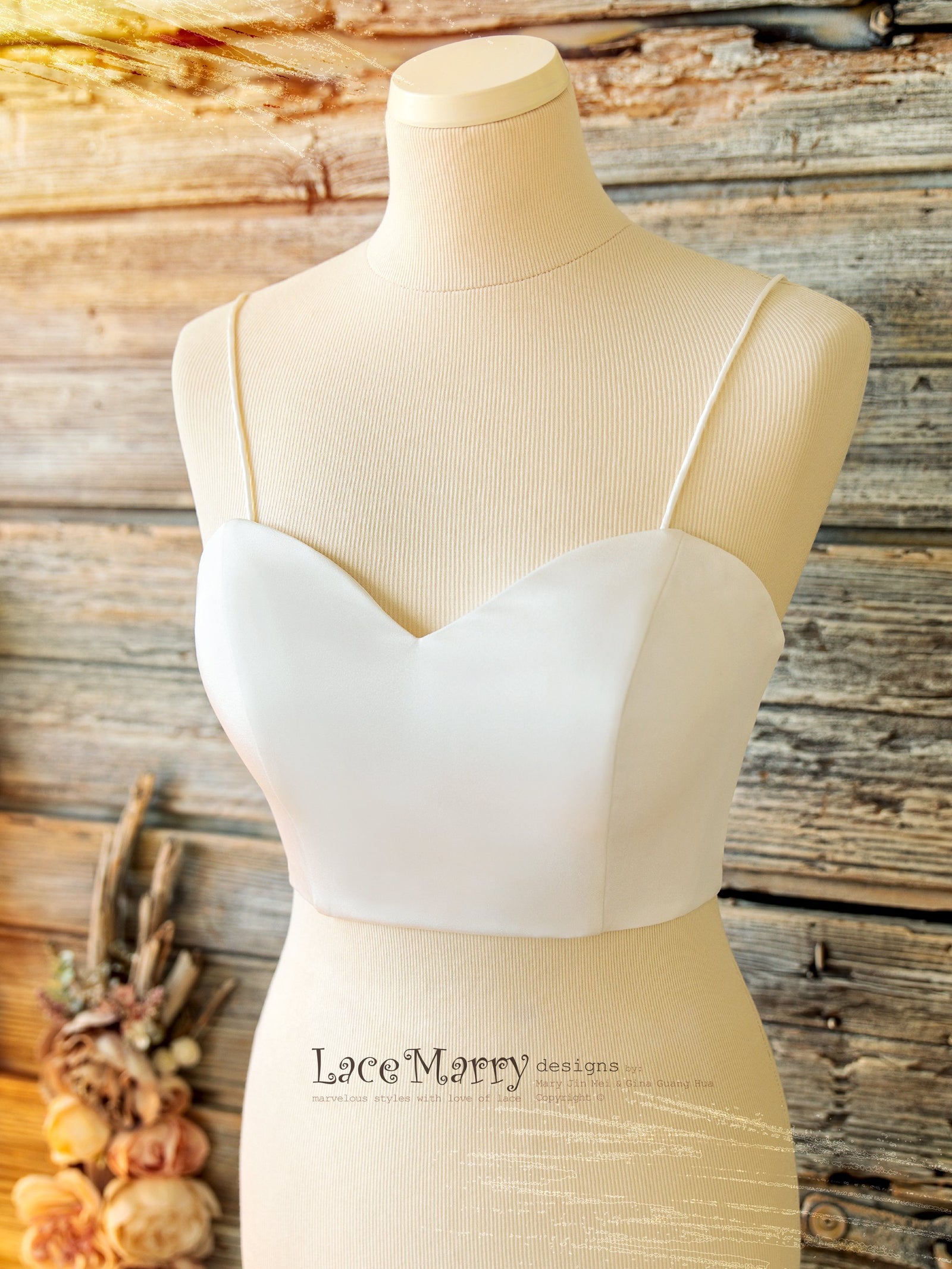 WEDDING BUSTIER WITH STRAPS