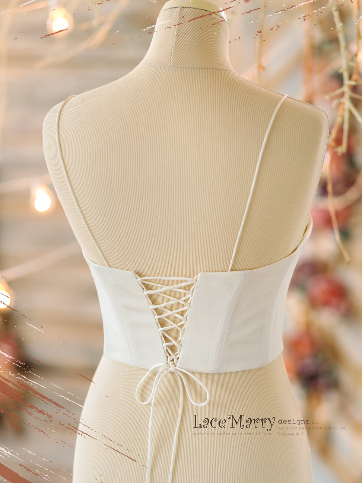 VALERIE #9 / Extra Boned Bridal Bustier with Sweetheart Neckline - LaceMarry