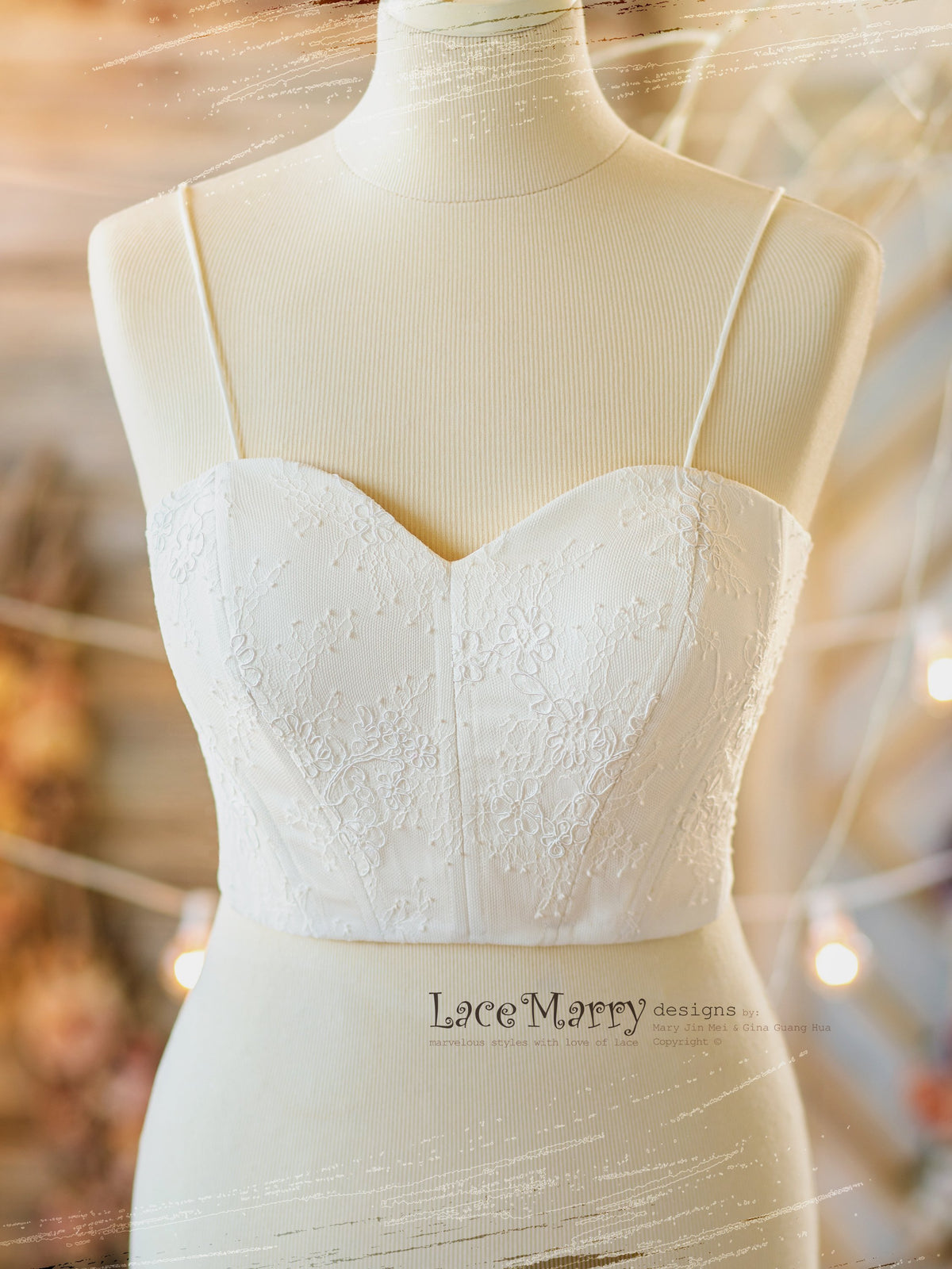 Strong Boned Bridal Bustier by LaceMarry
