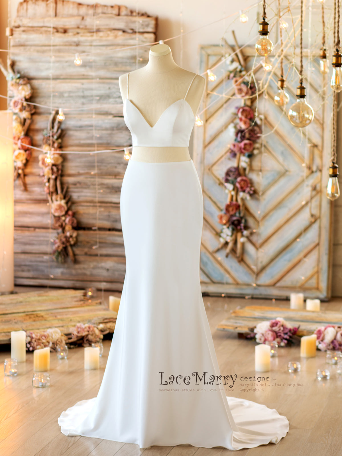 Beach Style Sexy and Plain Wedding Dress - LaceMarry Beach Style Sexy and Plain Wedding Dress - LaceMarry
