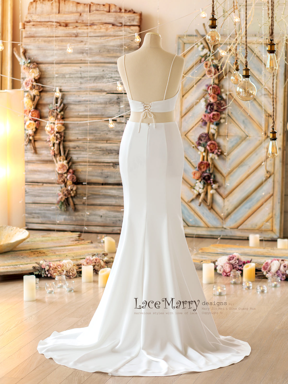 Beach Style Sexy and Plain Wedding Dress - LaceMarry Beach Style Sexy and Plain Wedding Dress - LaceMarry