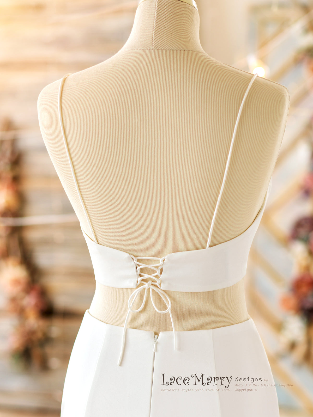 Bridal Separates with Adjustable Bustier