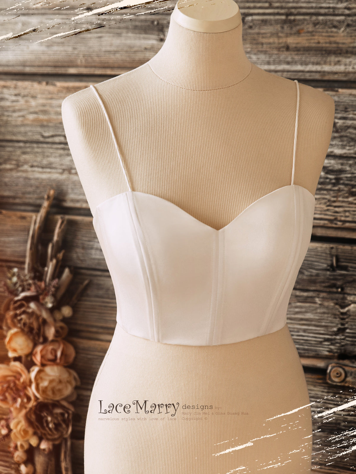 VALERIE #10 / Bridal Bustier with Visible Boning