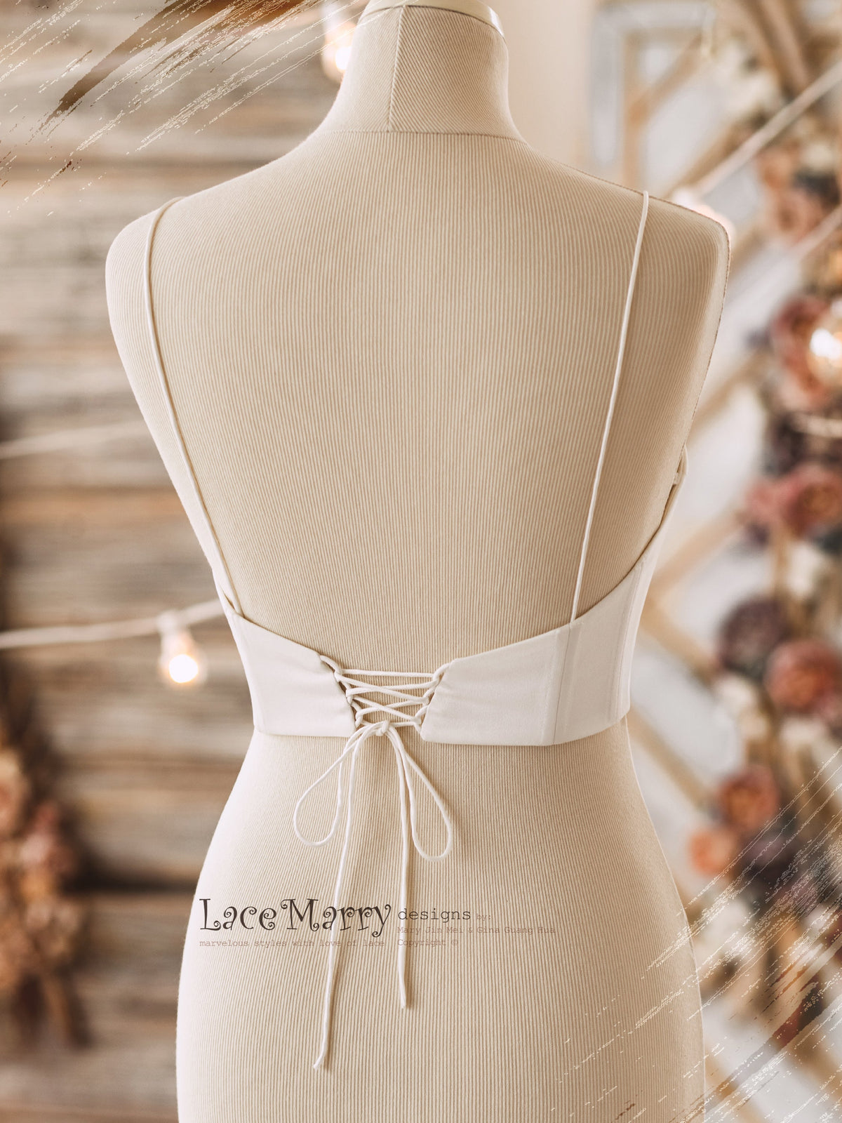 ERIKA #6 / Boho Bridal Bolero with Sleeves