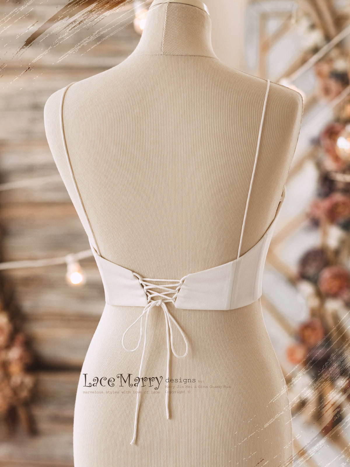 ERIKA #6 / Bridal Lace Topper with Long Sleeves