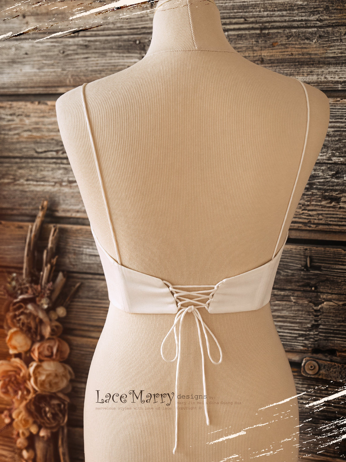 VALERIE #10 / Wedding Bustier with Visible Boning
