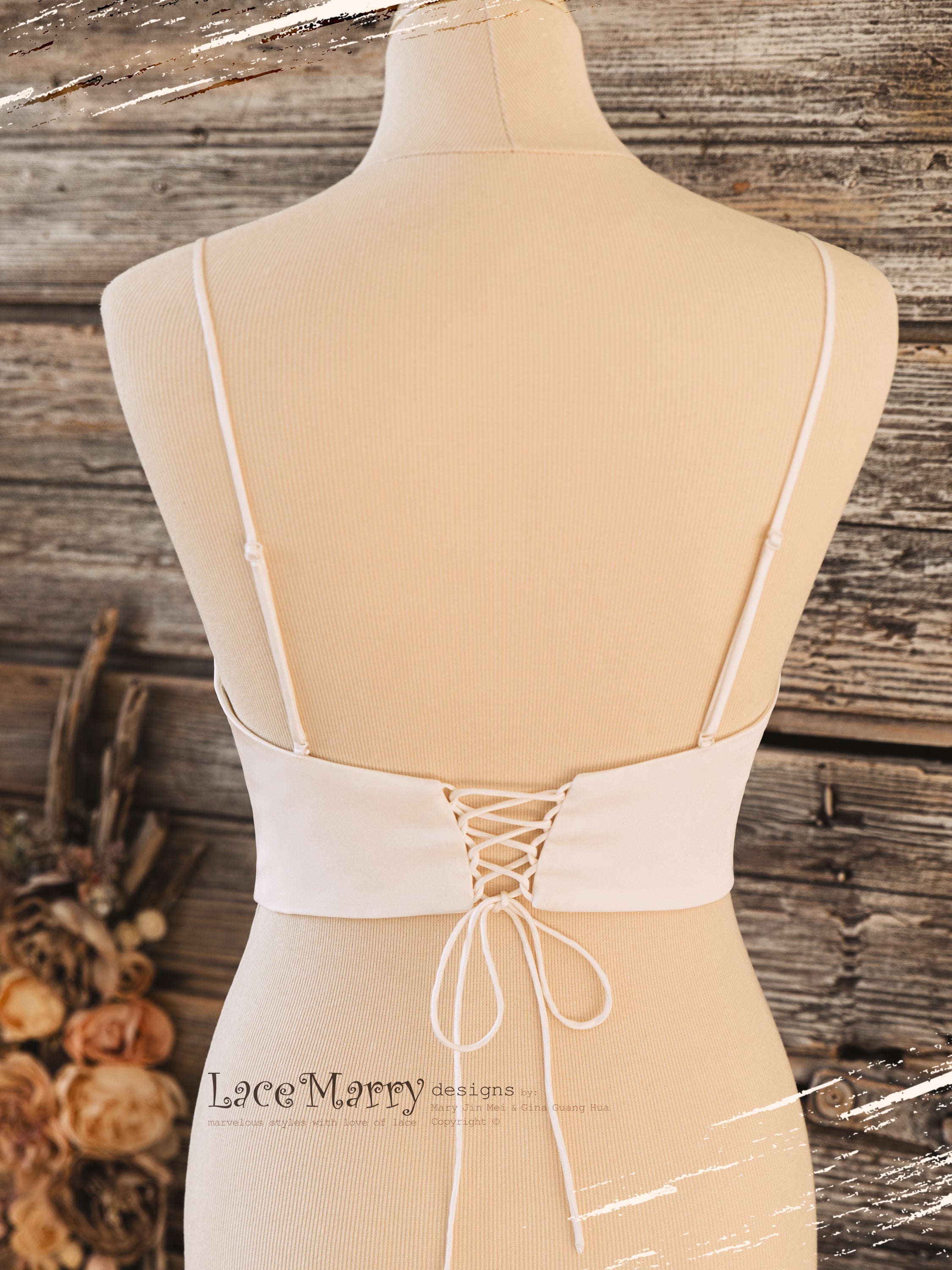 ERIKA #4 / Custom Lace Bolero with Long Sleeves - LaceMarry