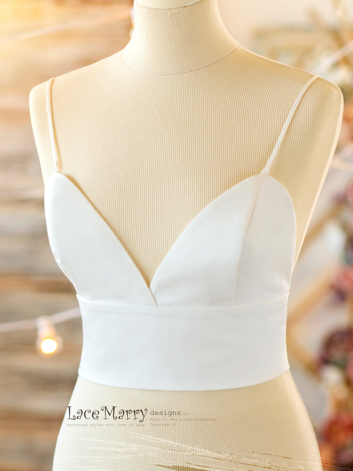 Bridal Bustier with Sexy Neck