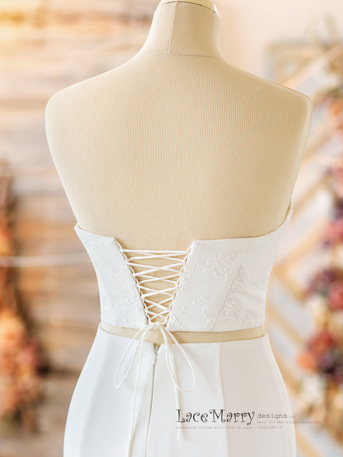 Two Piece Bridal Dress